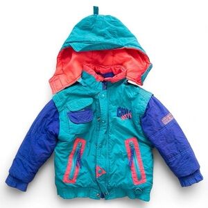 Vintage kids Colorful Hooded Jacket